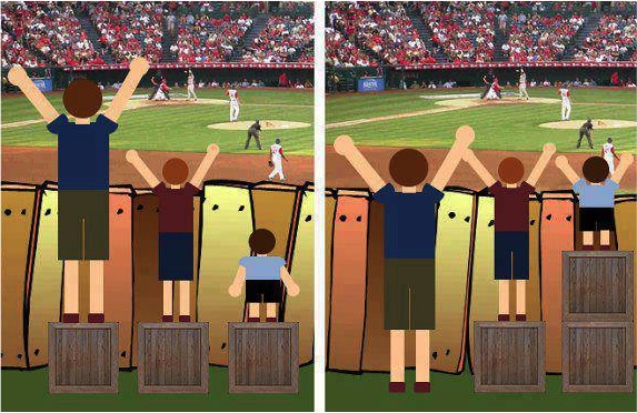Image result for fair vs equal baseball